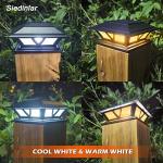 Siedinlar Solar LED Garden Post Lights - Set of 2