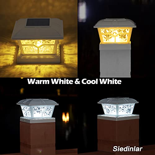 Solar Post Cap Lights with 2 Color Modes