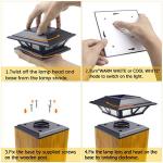 Siedinlar Solar LED Garden Post Lights - Set of 2