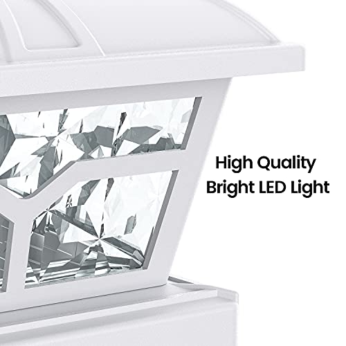 Solar Post Cap Lights with 2 Color Modes