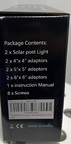 Siedinlar Solar Post Lights Solar Lights Fence Post Caps with 2 Modes LED Light Outdoor Waterproof for Garden Fence Patio 4x4 5x5 6x6 inch Wooden Posts (2 Pack)