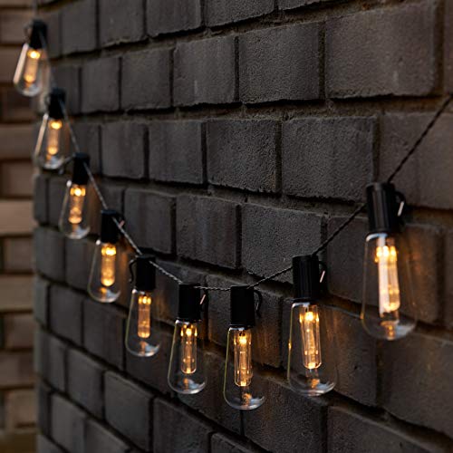 Vintage Edison Solar Garden String Lights - Warm White