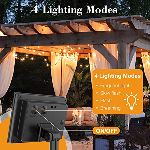 Solar Festoon Lights: Shatterproof LED Bulbs, Waterproof - Warm White