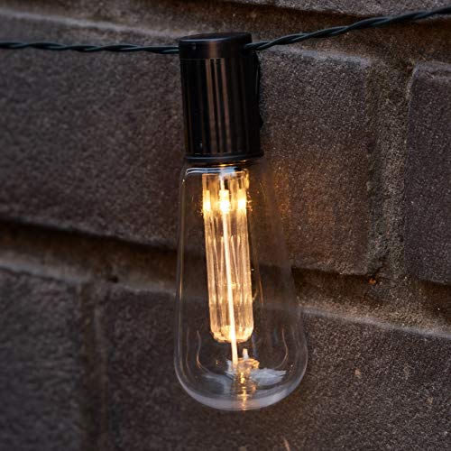Vintage Edison Solar Garden String Lights - Warm White