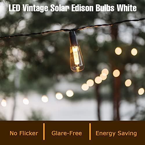 Vintage Edison Solar Garden String Lights - Warm White