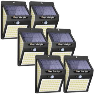 6-Pack Solar Motion Sensor Lights for Outdoors