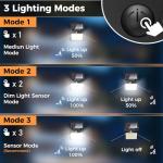 6-Pack Solar Motion Sensor Lights for Outdoors