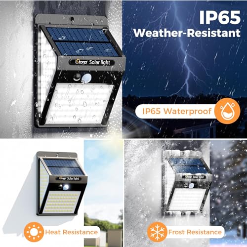 140 LED Solar Motion Lights - 6 Pack