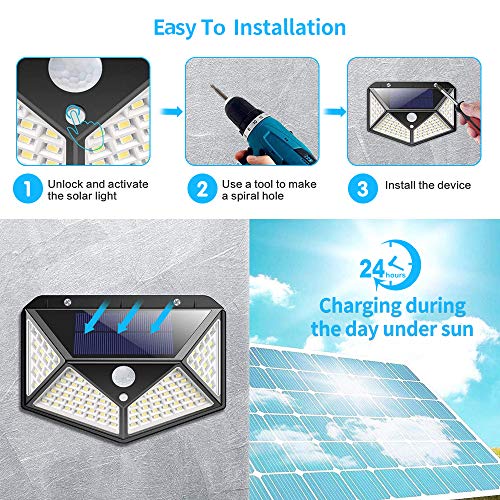 Super Bright Solar Motion Security Lights - 4PK