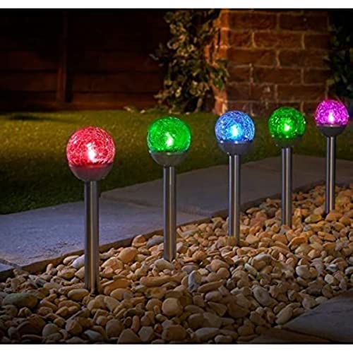 5pk Colour Changing LED Solar Path Lights