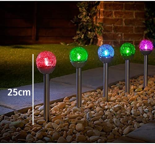 5pk Colour Changing LED Solar Path Lights
