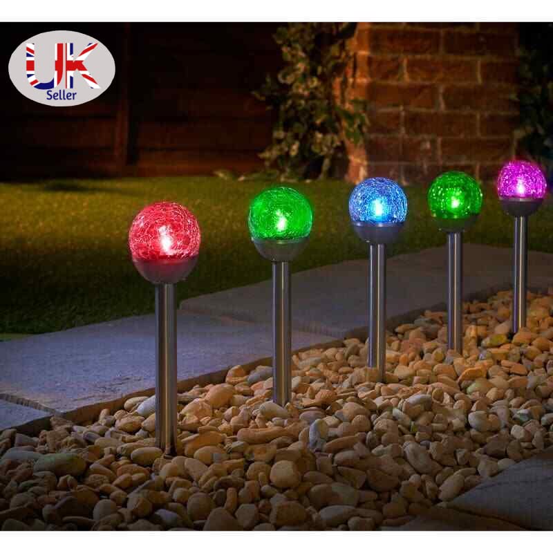 5pk Colour Changing LED Solar Path Lights