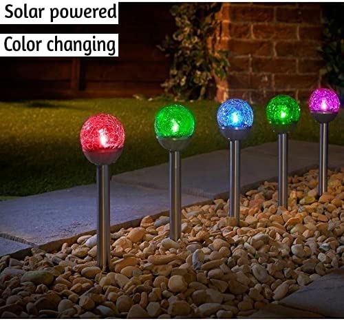 5pk Colour Changing LED Solar Path Lights