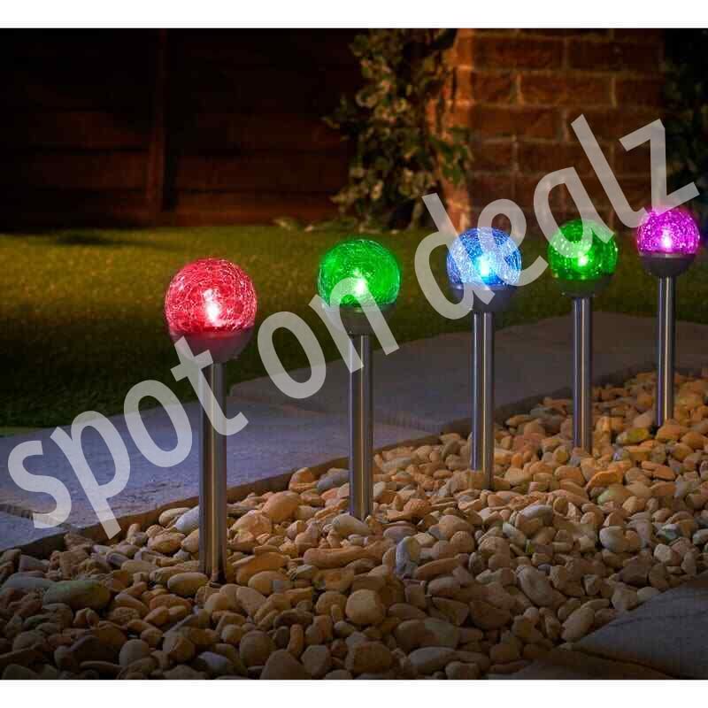 5pk Colour Changing LED Solar Path Lights