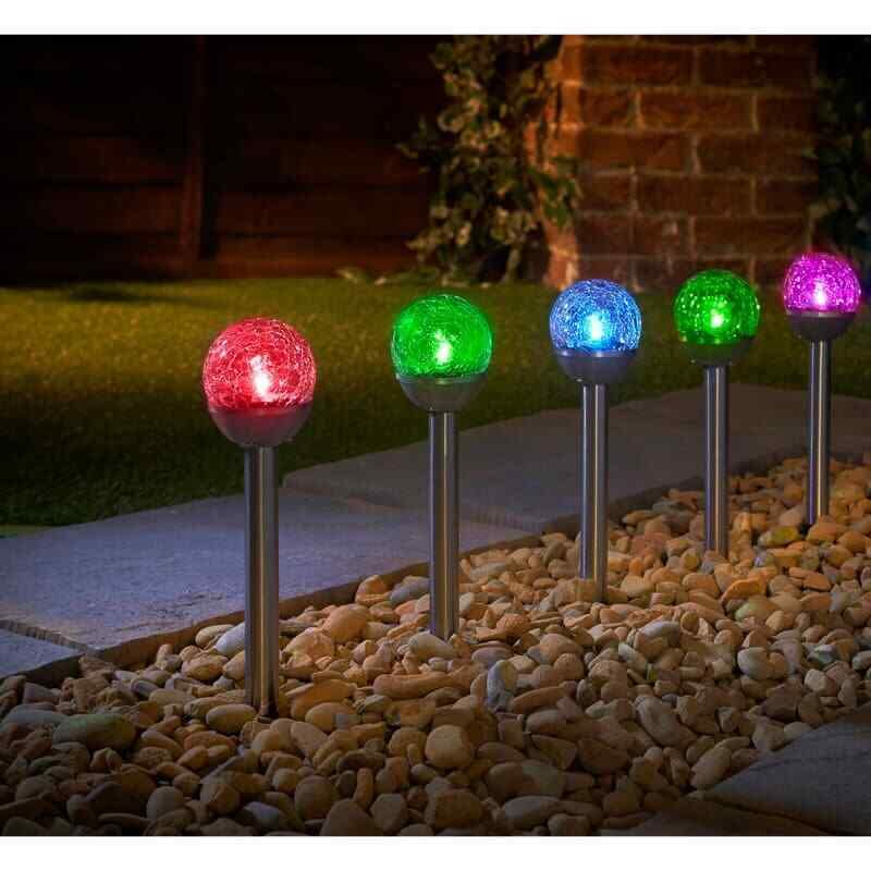5pk Colour Changing LED Solar Path Lights