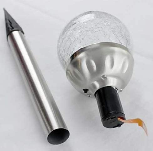 Crackle Glass Solar Stake Lights - Set of 4