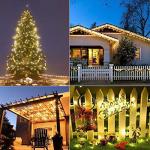 Augone 100 LED Solar Fairy String Lights - 2 Pack