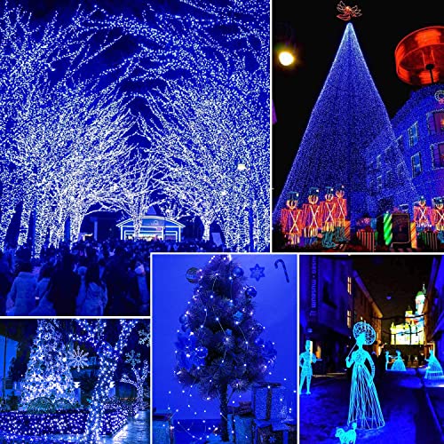 Blue Solar Fairy Lights for Outdoor Gardens