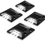 KMASHI Waterproof Solar LED Garden Path Lights, 4 Pack