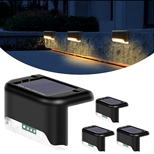 4-Pack Solar Step Lights - Waterproof and Bright