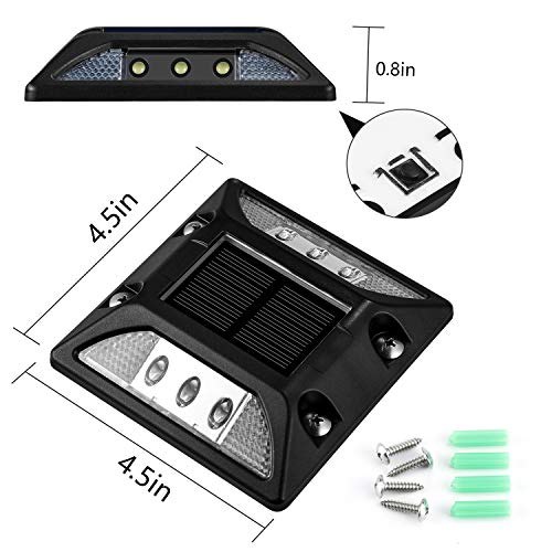 Waterproof Solar Deck Lights for Outdoor Pathway - 4 Pack