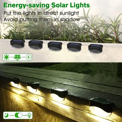 Solar Step Lights for Outdoor Deck - 4 Pack