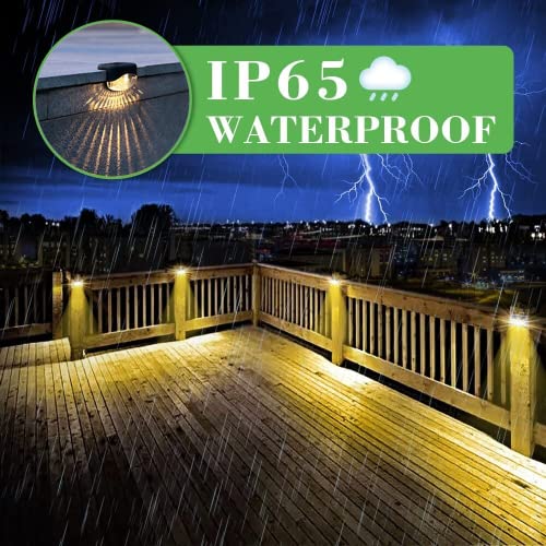 Solar Step Lights for Outdoor Deck - 4 Pack
