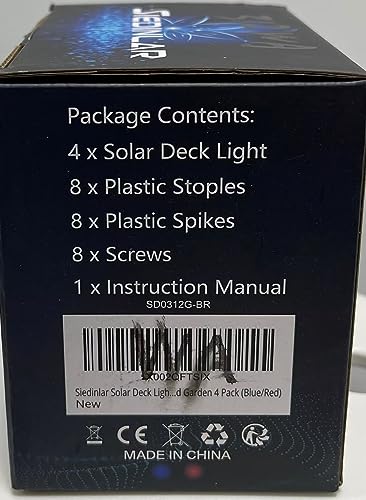Solar Deck Lights with 2 Modes and 12 LEDs
