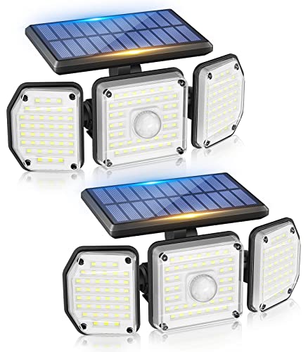 Outdoor Solar Motion Sensor Floodlights - 2 Pack