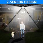 Veofoo Solar Motion Sensor Security Lights with LEDs