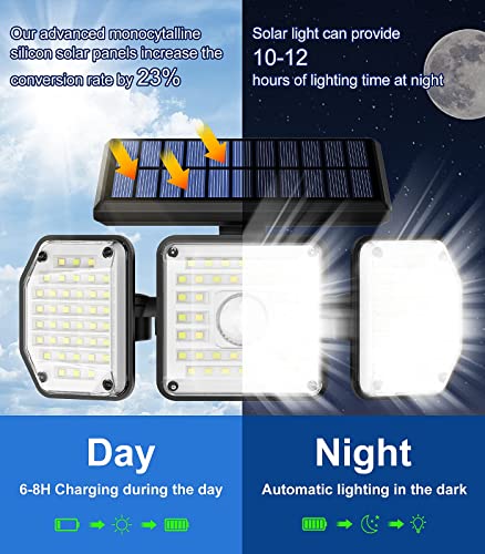 Outdoor Solar Motion Sensor Floodlights - 2 Pack