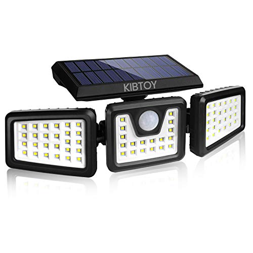 KIBTOY Outdoor Solar Security Light - Bright & Waterproof