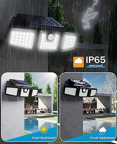 KIBTOY Outdoor Solar Security Light - Bright & Waterproof