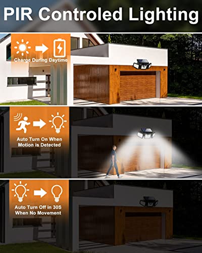 Adjustable Solar Security Lights for Outdoor Use