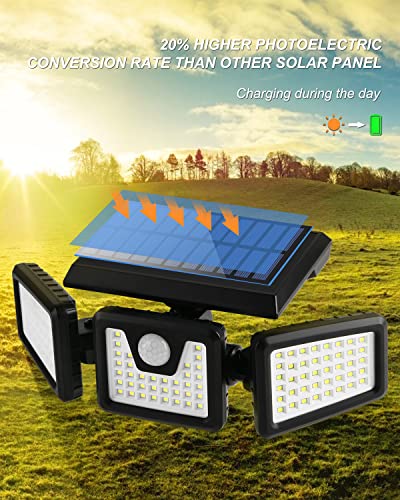 Adjustable Solar Security Lights for Outdoor Use