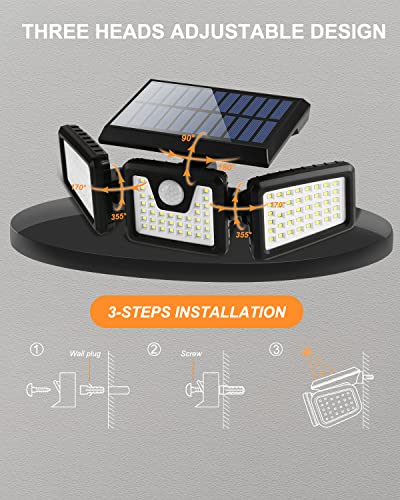 Adjustable Solar Security Lights for Outdoor Use