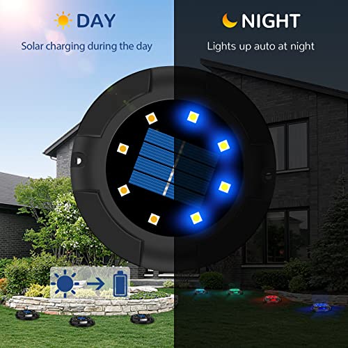 Color-Changing Solar Garden Spotlights - 4 Pack