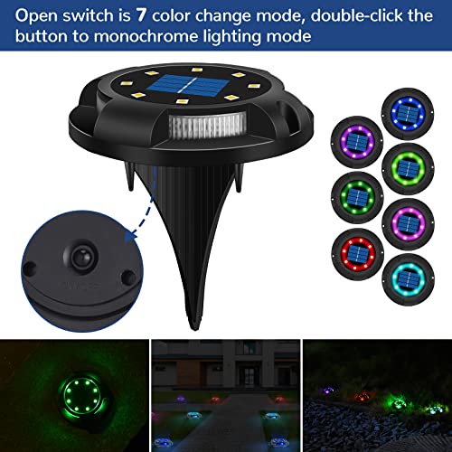 Color-Changing Solar Garden Spotlights - 4 Pack