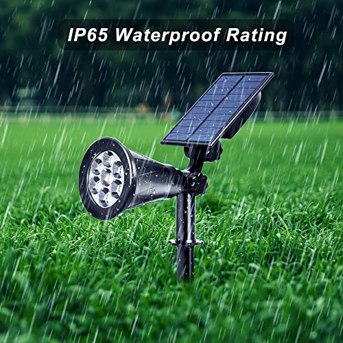 2 Solar Spotlights: RGB Colors & Waterproof