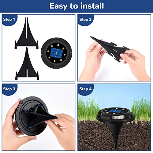 Color-Changing Solar Garden Spotlights - 4 Pack