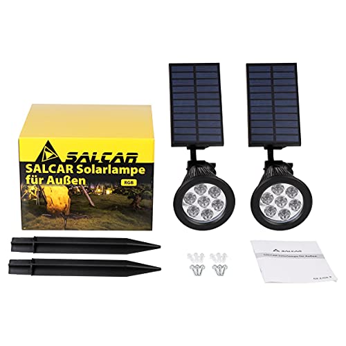 Multicolor Solar Spotlight: 2 Pack
