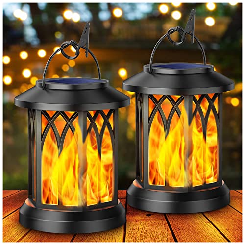 Realistic Flame Solar Lanterns for Garden Décor