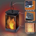 Solar Flickering Lantern Lights for Outdoor Decor - 2 Pack