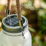 2 Pack Solar Fairy Lantern Jar Lights