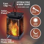 Solar Flickering Lantern Lights for Outdoor Decor - 2 Pack
