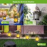 KOOPER 2 Pack Solar Lanterns with Flickering Flame