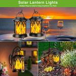 KOOPER 2 Pack Solar Lanterns with Flickering Flame
