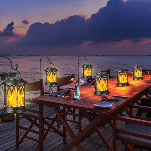 Realistic Flame Solar Lanterns for Garden Décor