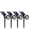 FALOVE 2-in-1 Solar Landscape Spotlights (4 Pack)