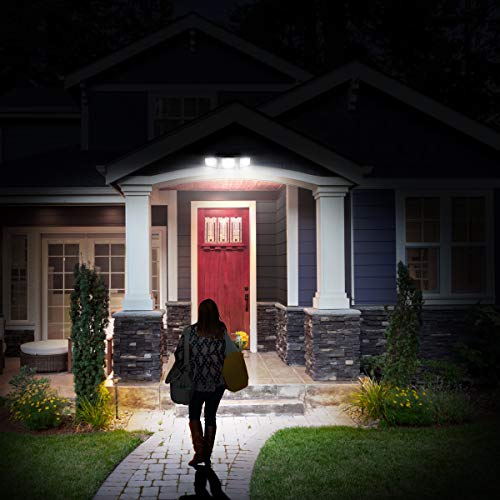 Solar Motion Sensor Floodlights with 3 Heads (2-pack)